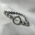 Pearl Bracelet Watch - Silver (Large Pearls) [6UYGRV2H]