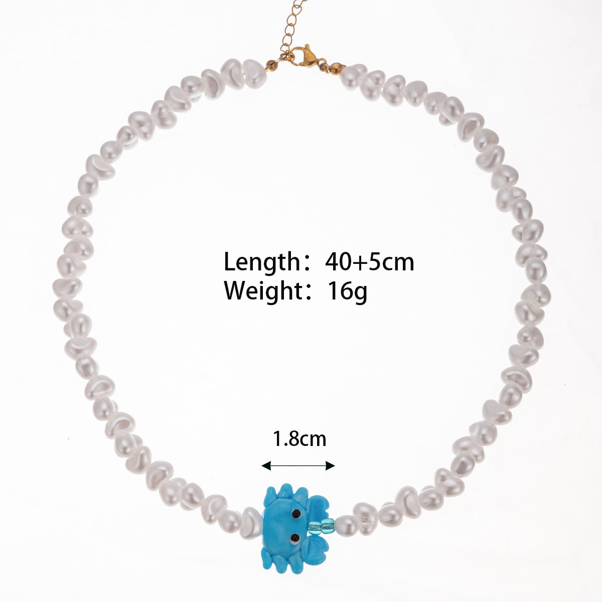 Camden Beaded Ocean Charm Necklace - Blue Crab Necklace [H6ZWL1Z4]