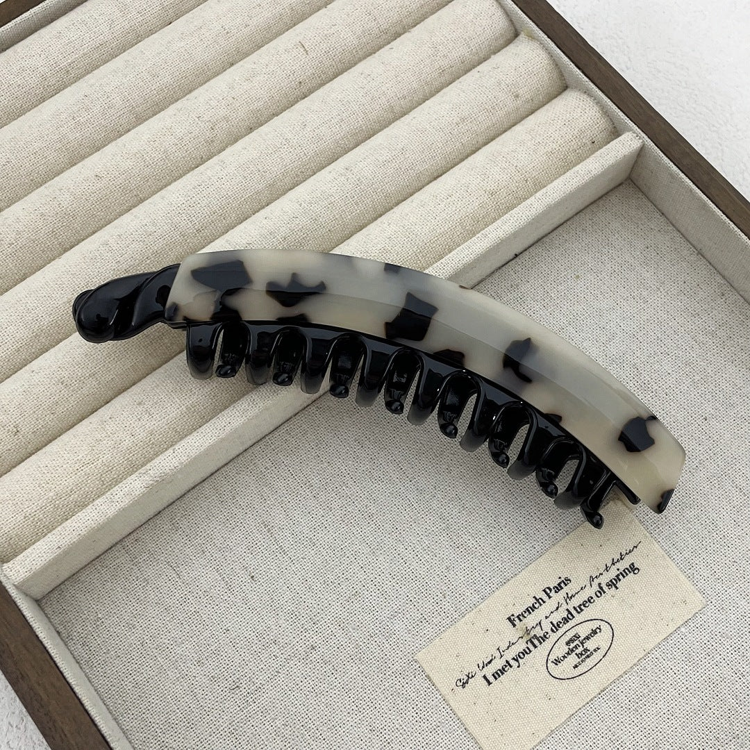 Eleonore Acetate Banana Clip - Rice Tortoise [H73TO2D2]