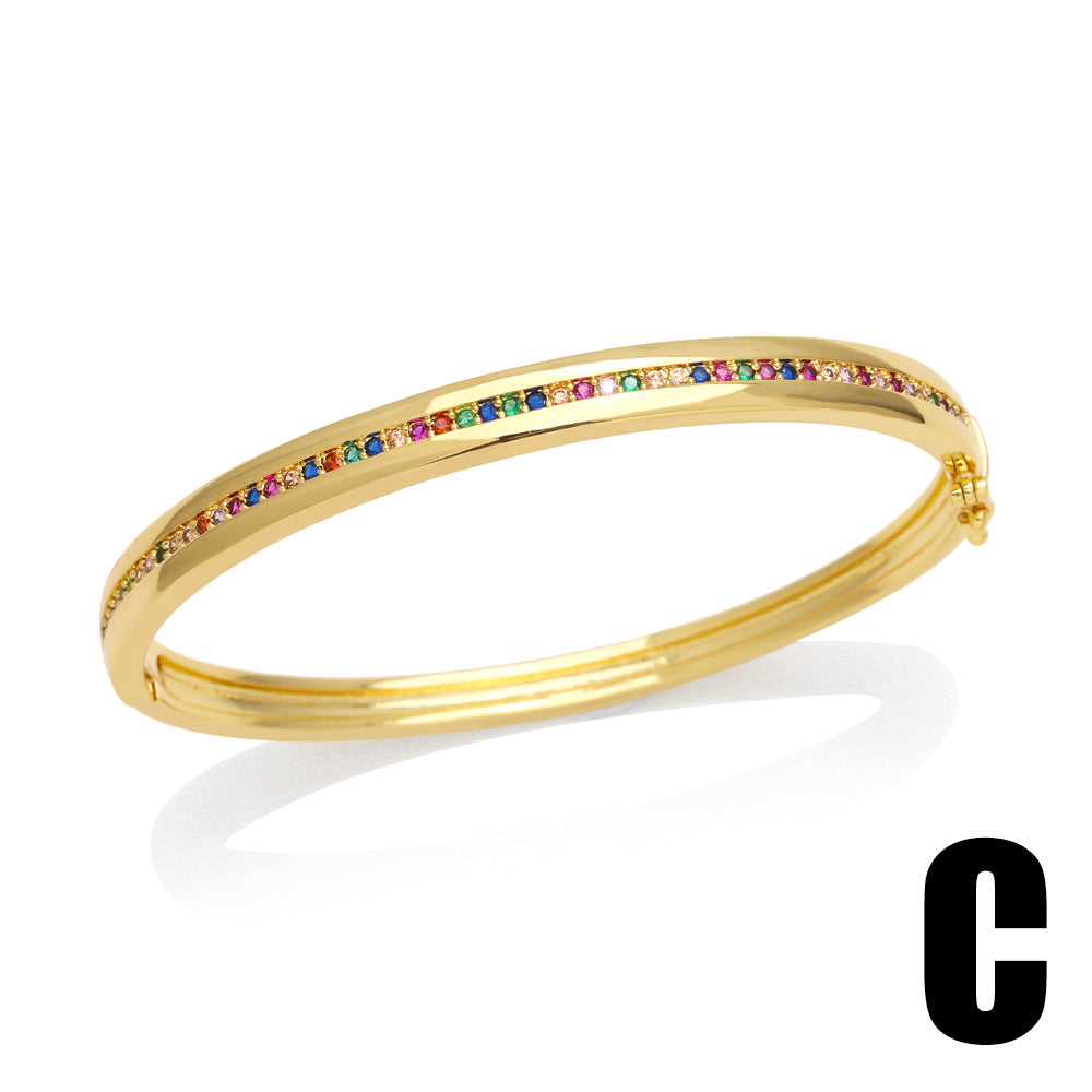 Bralynn Geometric Zircon Bangle - Style C [BRXFTLD3]