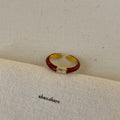 Ilaria Delicate Enamel Ring - Style 2 Gold Plated Ring [TSBBL0PG]