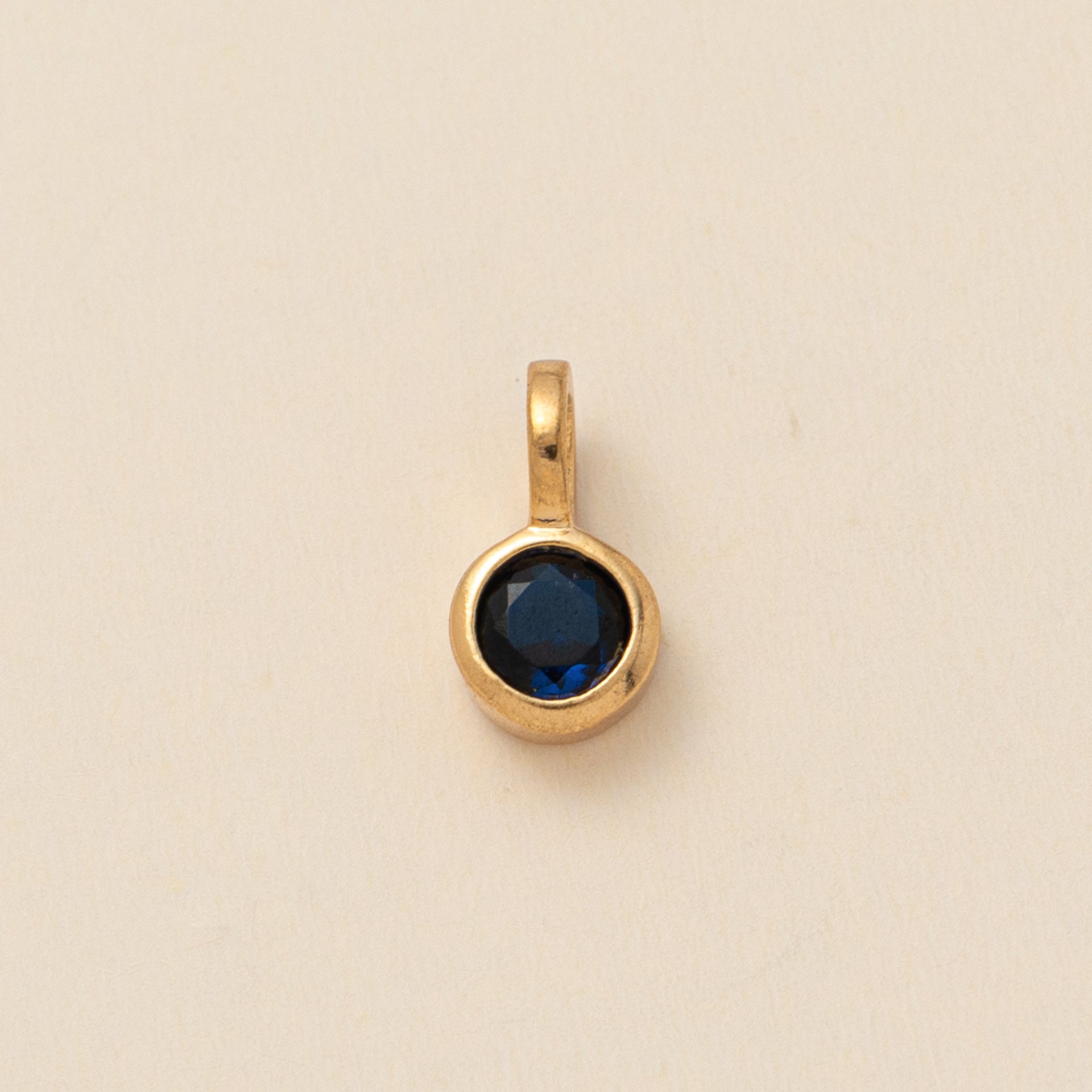 Gisselle Dainty Birthstone Necklace - Round September Pendant [VEJIGLLC]