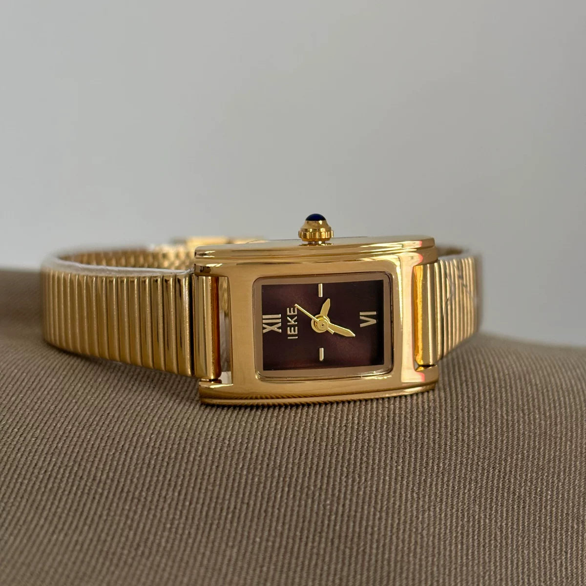 Vintage Square Bracelet Watch - Gold Band Coffee Face (Arsenal Band) [SXOJJF64]