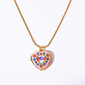 Kimani Celestial Pendant Necklace - Gold Full-Crystal Heart [6TM9MLT8]