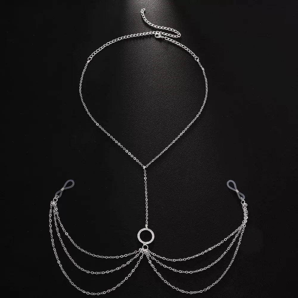 Rhinestone Body Chain - Silver [OLUCS127]