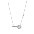 Ellanore Pavé Tennis Necklace - Silver Tennis Racket Necklace [1OMQ5YU8]