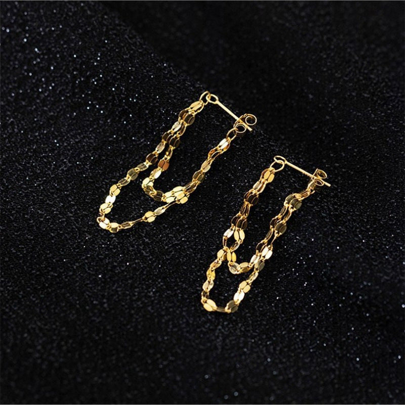 Maesyn Asymmetric Tassel Earrings - Gold [JM24Z64U]