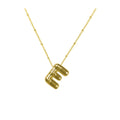 Aiyanah Glossy Bubble Letter Necklace - Gold E [XPT194FM]