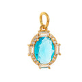 Birthstone Pendant Necklace - March Pendant [WABW3Q87]
