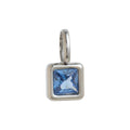 Lotus Birthstone Cube Necklace - September Pendant - Silver [MKZK70SE]