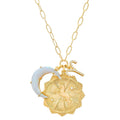 Zodiac Crescent Moon Pendant Necklace - Aries [X9922NHY]