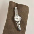 Minimalist Snake Chain Bracelet Watch - Silver with White Dial [ZYJ5PGNO]