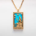 Athena Gilded Tarot Charm Necklace - Queen of Cups [S8ESIWPY]