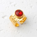 Thais Gold Statement Open Ring - Gold (Style 4) [4H1FG843]