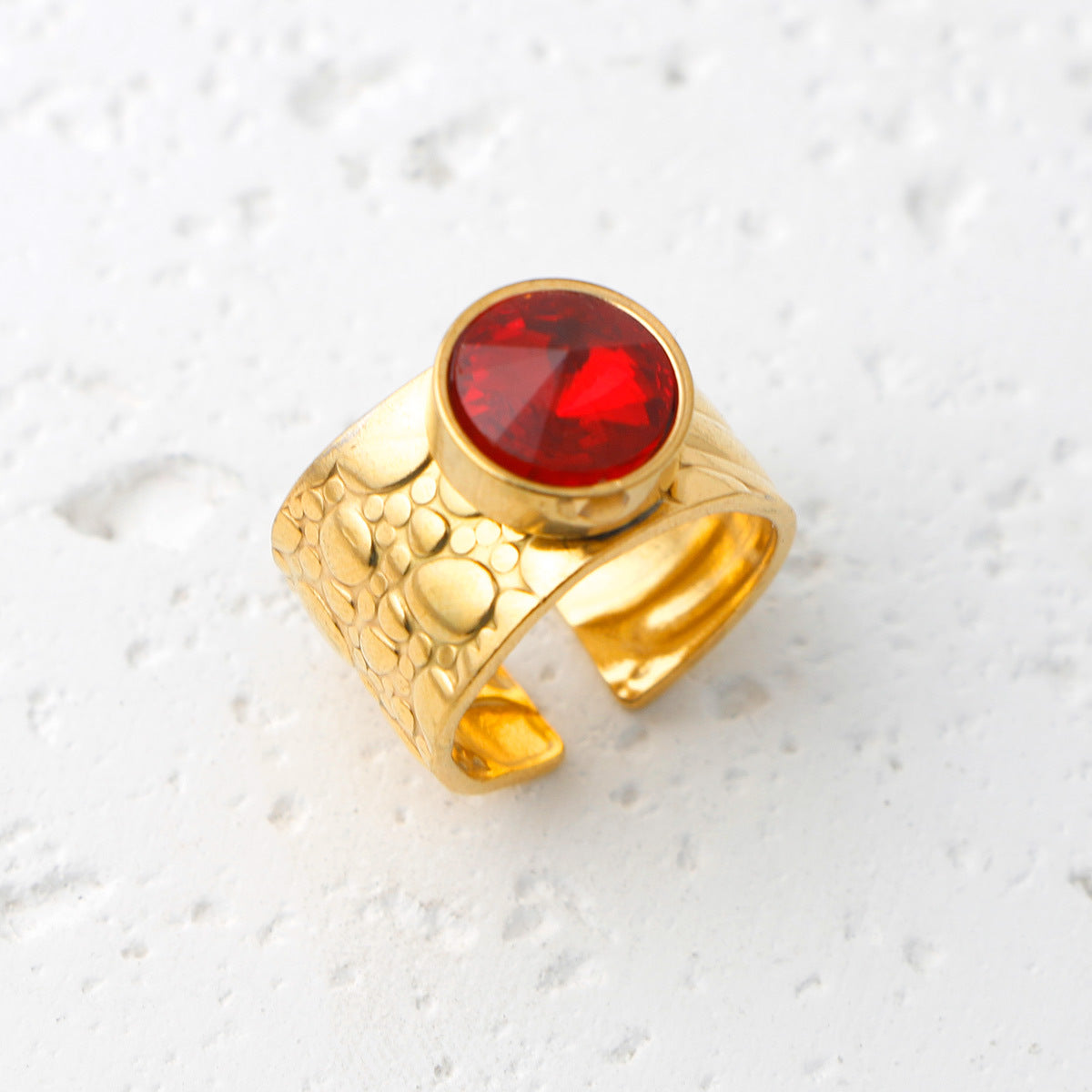 Thais Gold Statement Open Ring - Gold (Style 4) [4H1FG843]