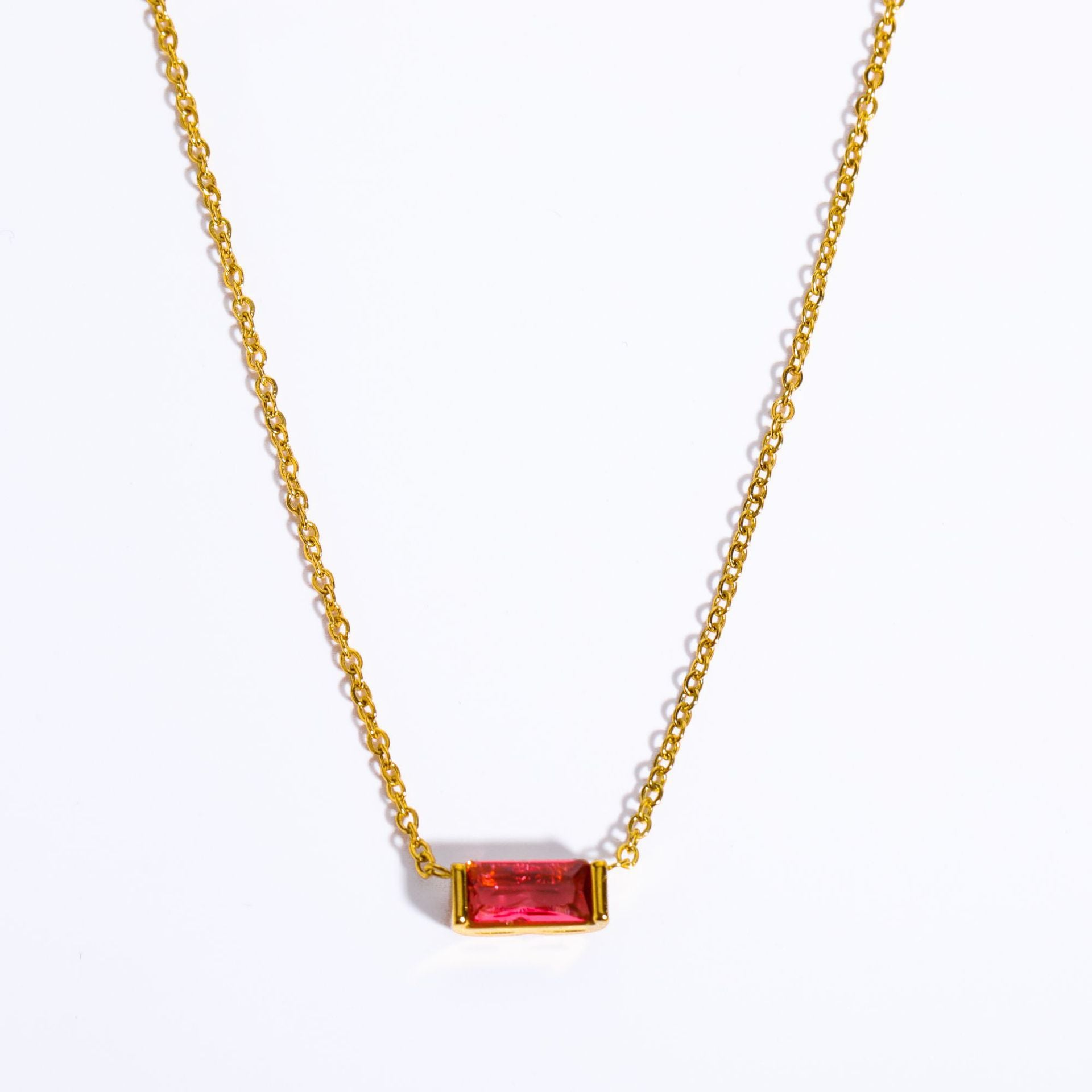 Bree Dainty Birthstone Necklace - July [J8WAWRVG]