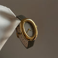 Alaya Vintage Wrist Watch - Pigeon Egg Dial - Gold Frame Grey [2M0ZHGWF]