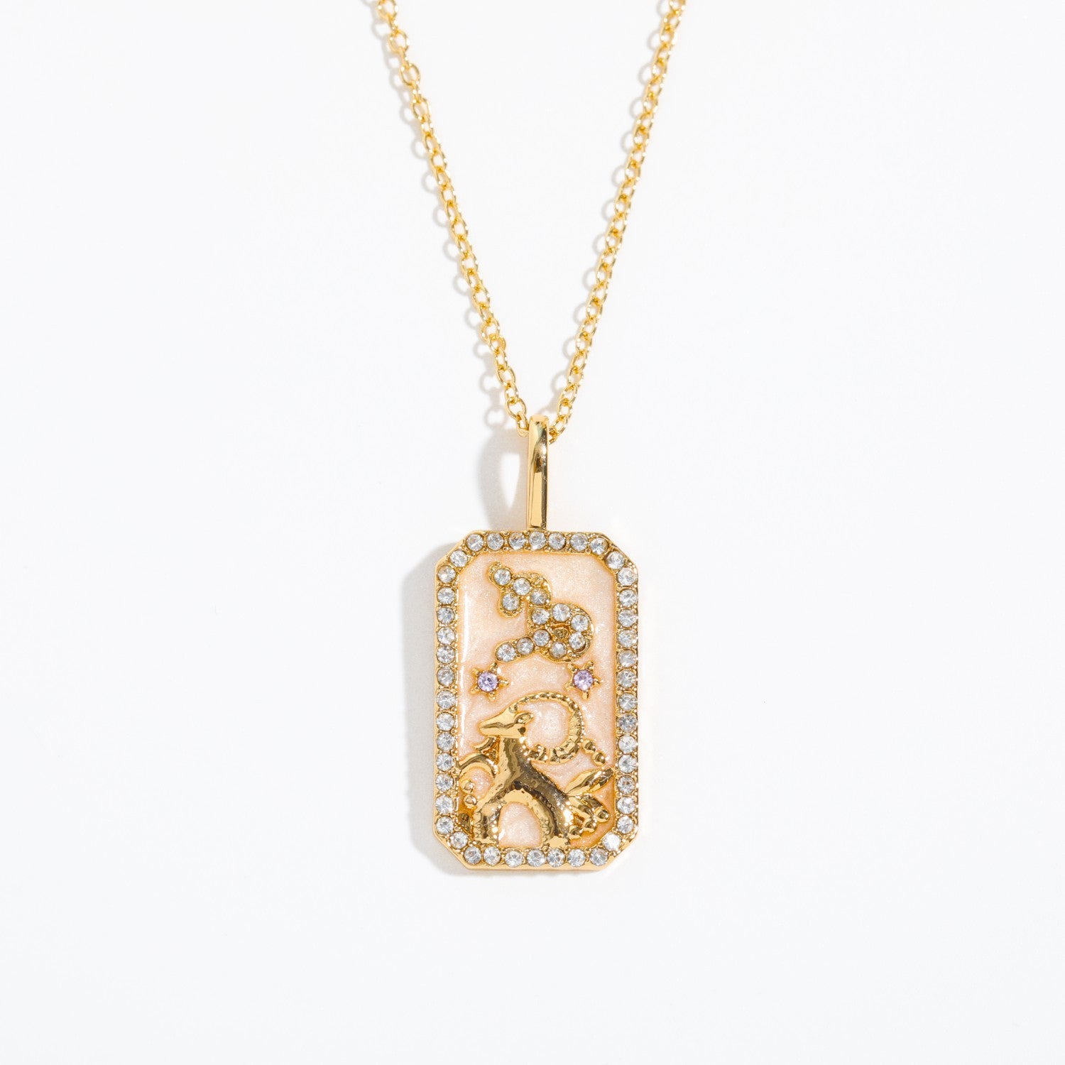 Tariah Zircon Constellation Necklace - Capricorn (Smooth Back) [1IJ4BEX2]