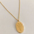 Birth Flower Pendant Necklace - September [KUGY85C3]