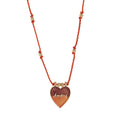 Siyona Cord Charm Necklace - Red Heart Necklace [0ISZN7QN]