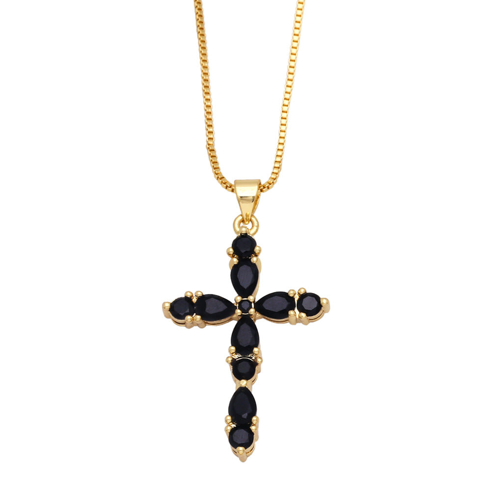 Ainhoa Colorful Zircon Necklace - Black [4N6QHCDQ]