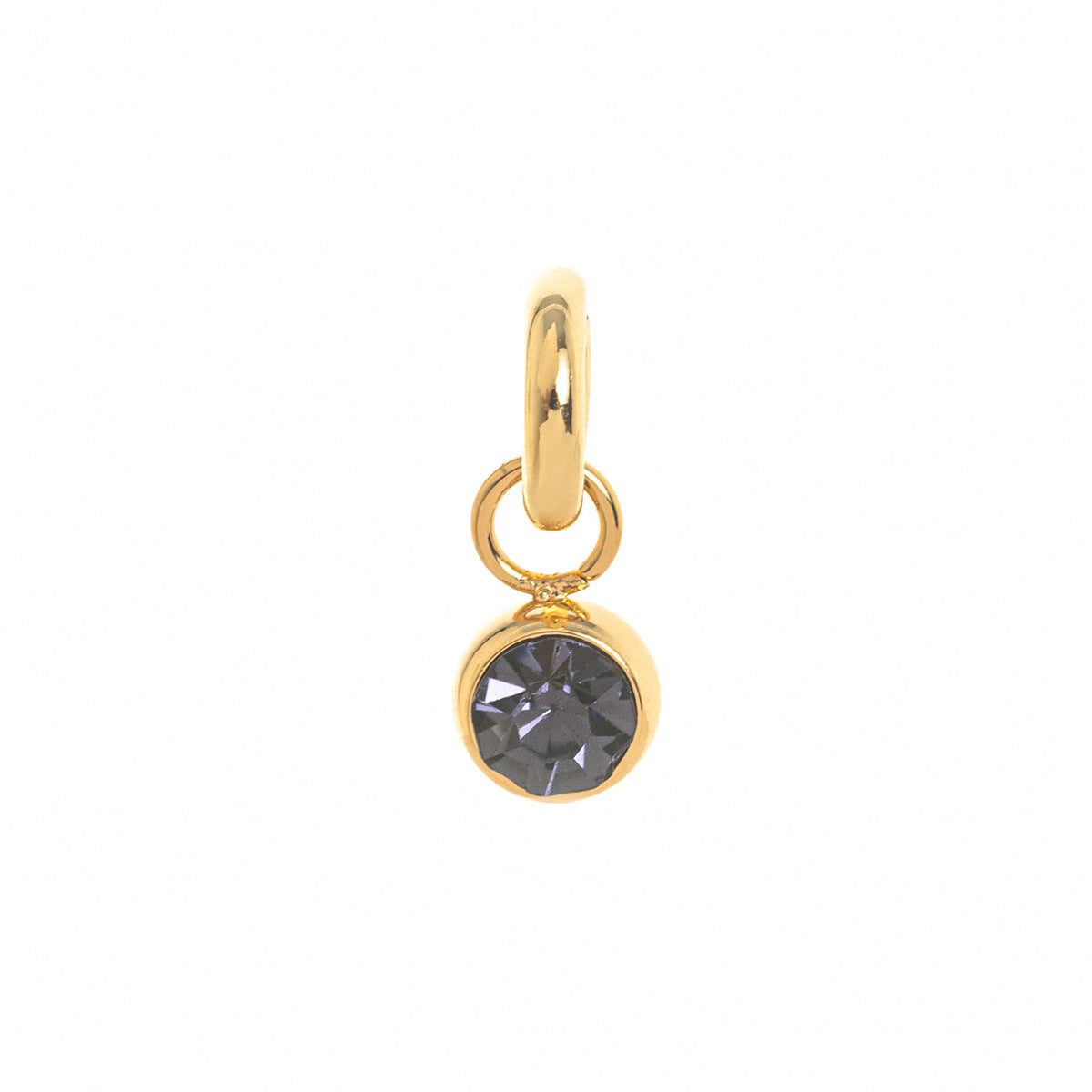 Zodiac Birthstone Pendant Necklace - February Zircon Pendant [3NWEH71D]