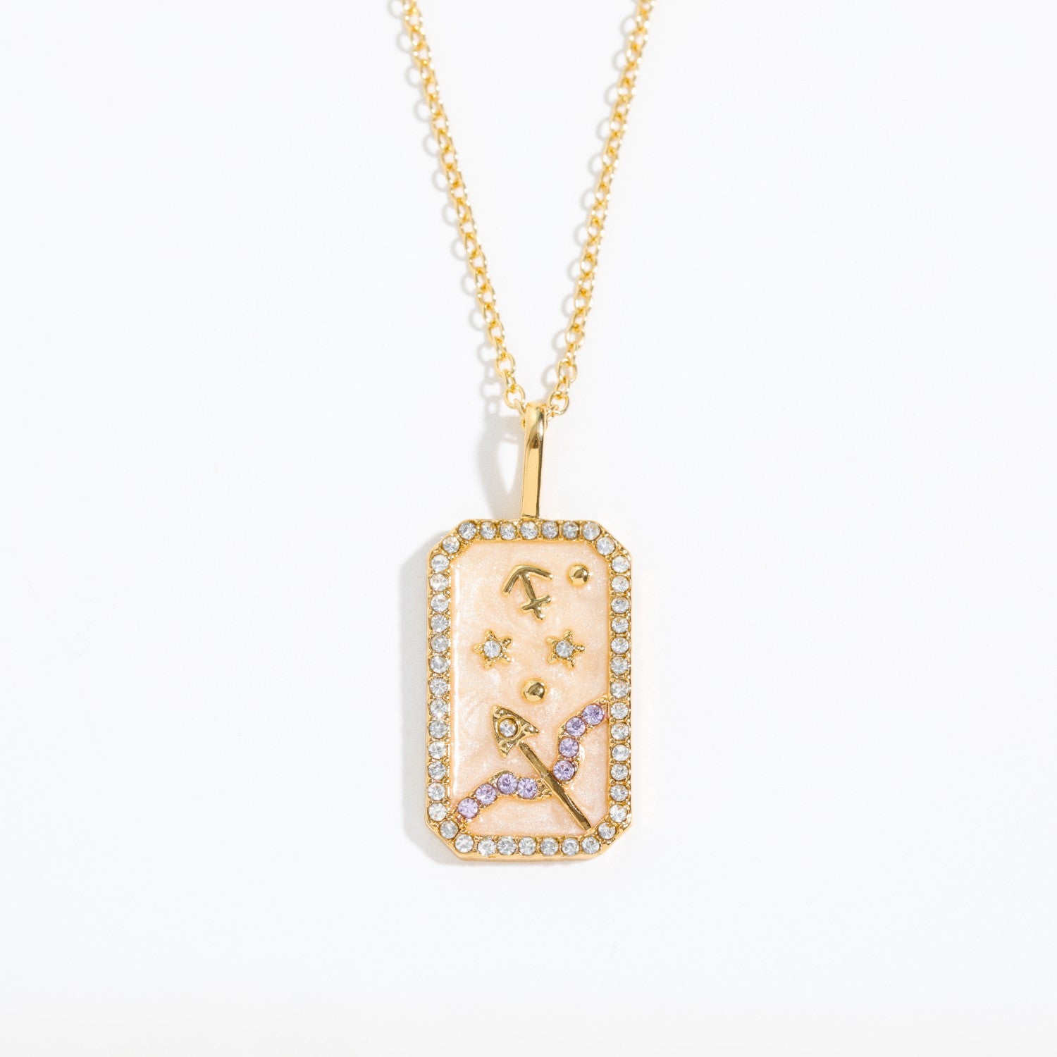 Tariah Zircon Constellation Necklace - Sagittarius (Smooth Back) [N5P1EYID]