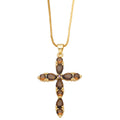 Ainhoa Colorful Zircon Necklace - Brown [EWFUMU22]