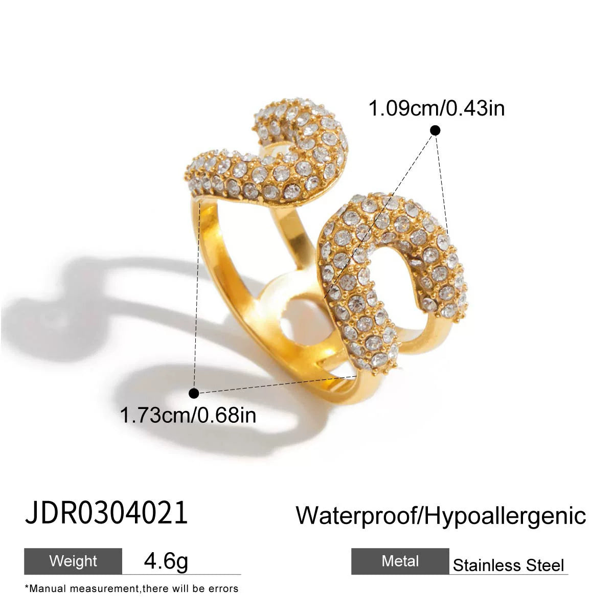Paperclip Link Gold Ring - Style 4 [X56X8XHE]