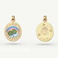 Vintage Inspired Tarot Pendant Necklace - The Lucky One (Double-sided No Buckle) [IGJACJLT]