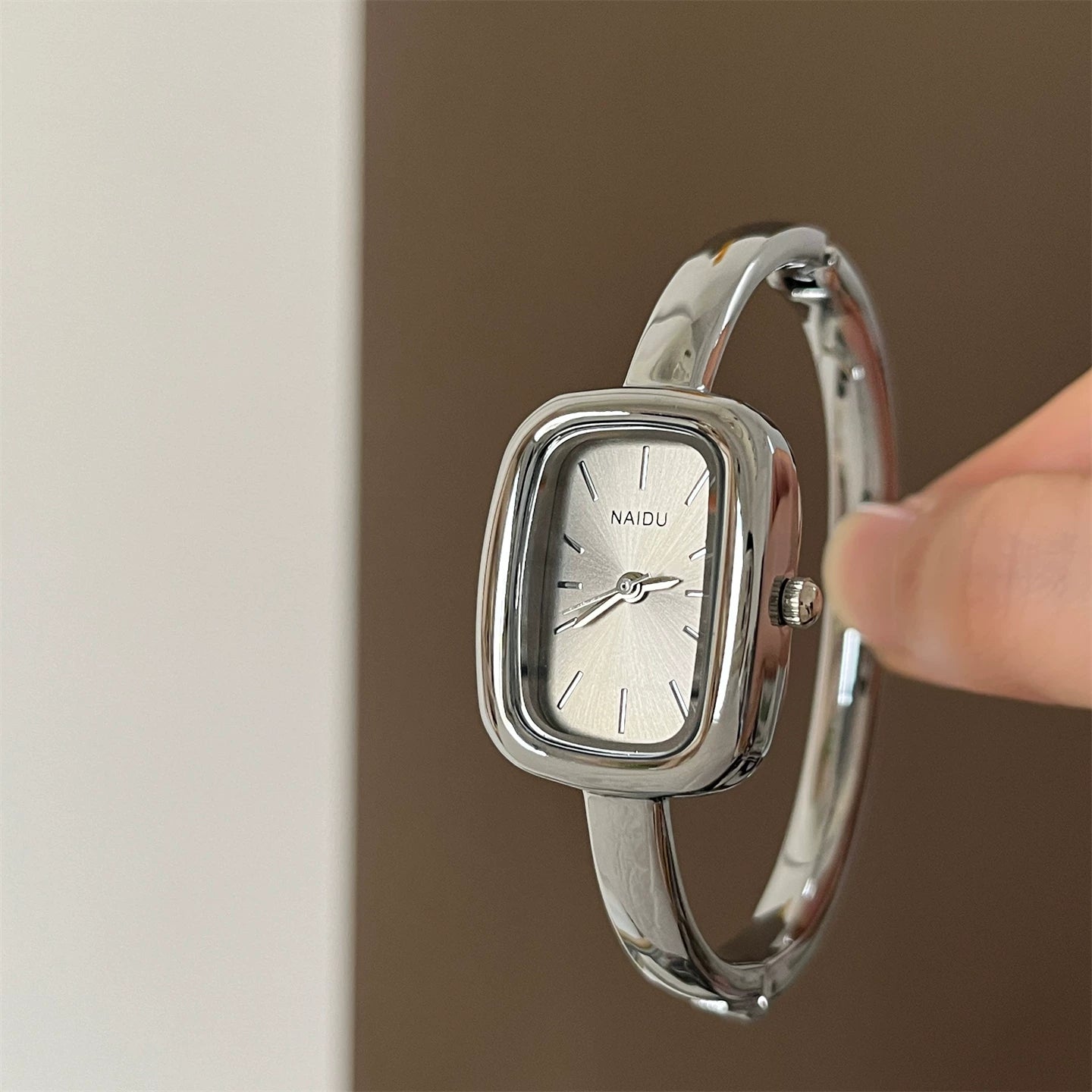 Elegant Bracelet Watch - Silver Band with Grey Face [NL1CULE9]