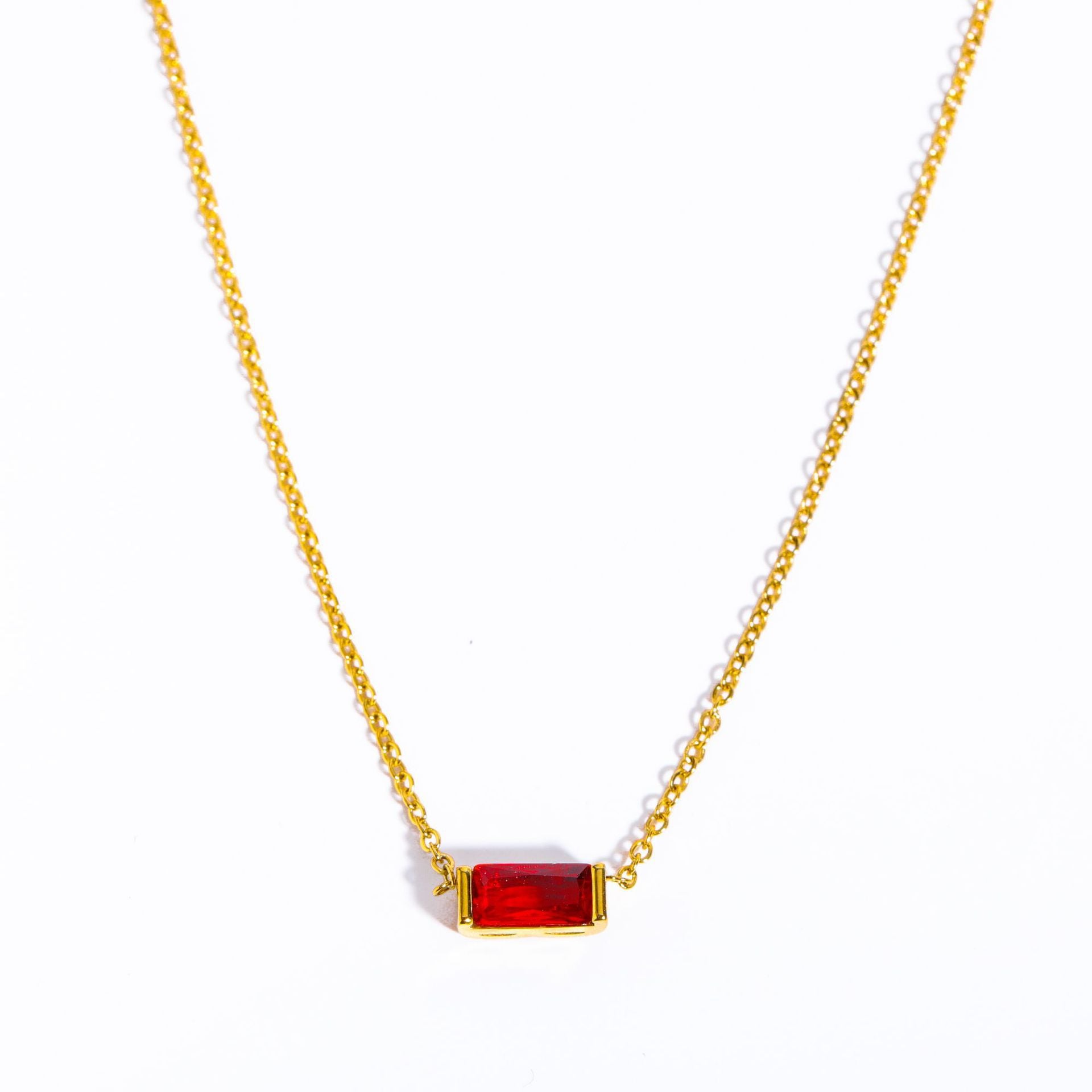Bree Dainty Birthstone Necklace - January [P3FEOBQ6]