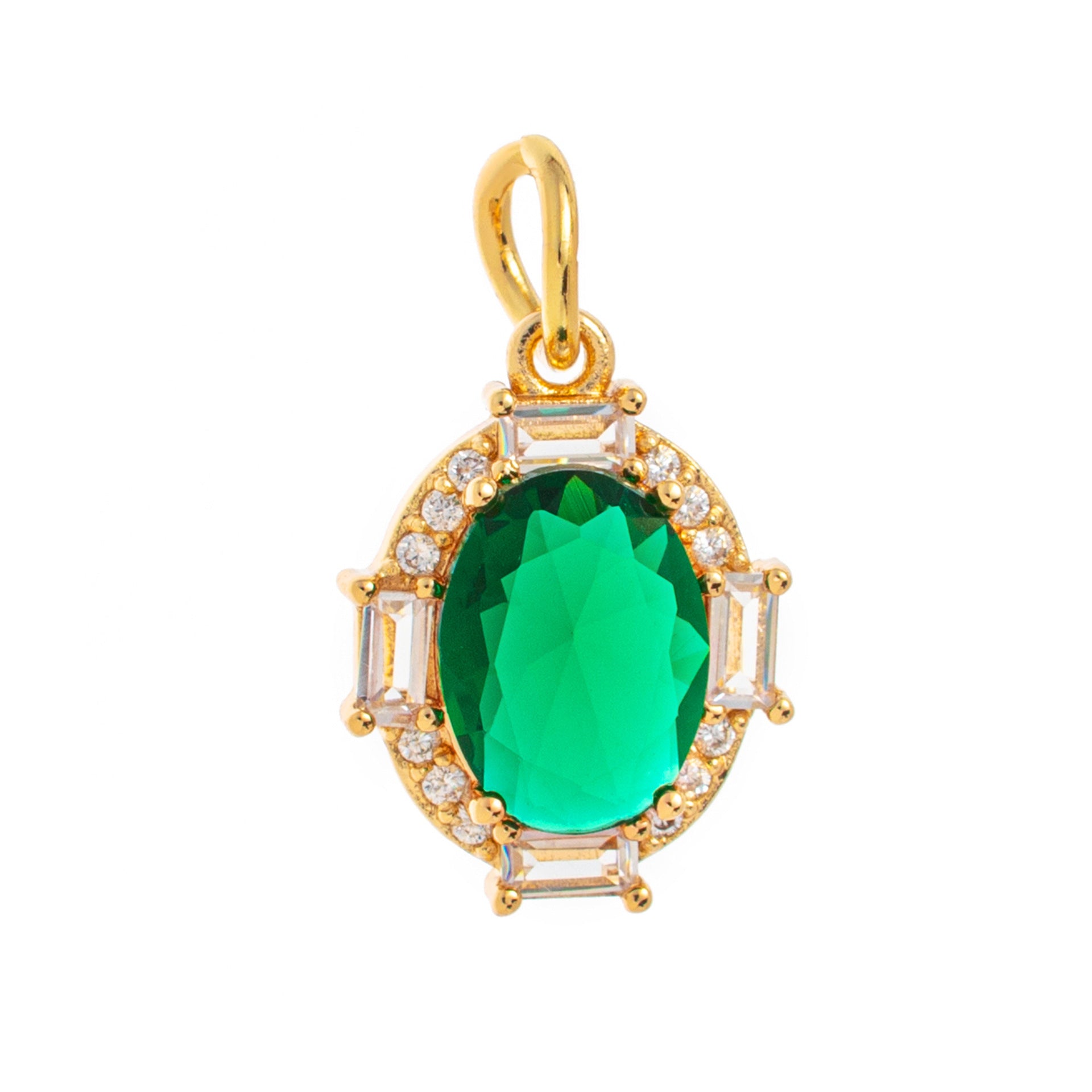 Birthstone Pendant Necklace - May Pendant [VRW3IXDO]