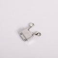 Layered Magnetic Necklace Clasp - Irregular Silver 2-Spacer Clasp [053YTDT5]