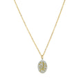 Tracey Dainty Charm Necklace - Golden Enamel Cat with Golden Chain [D4AKOTLU]