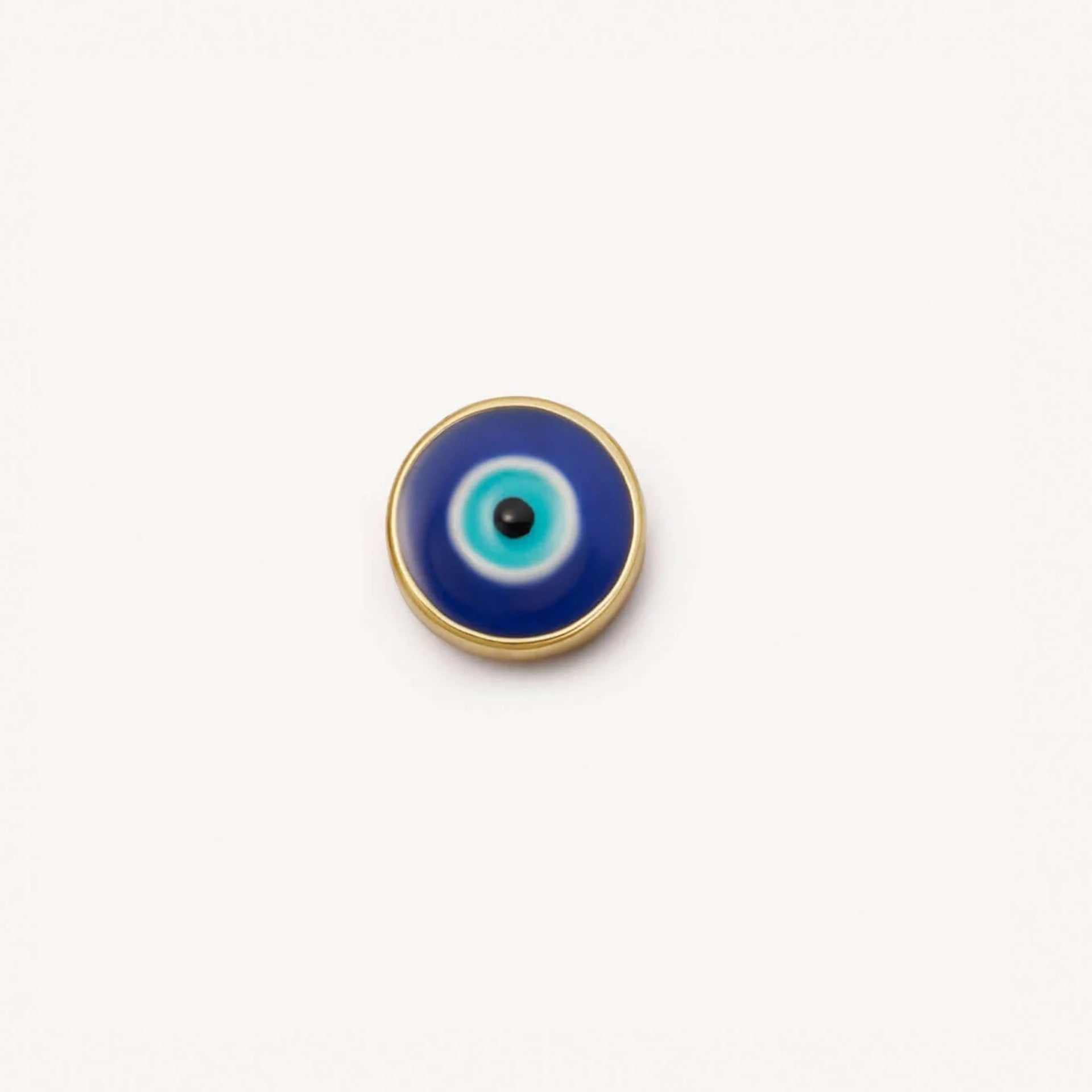 Floating Charm Locket Necklace - Blue Evil Eye Charm [SHA21TEL]