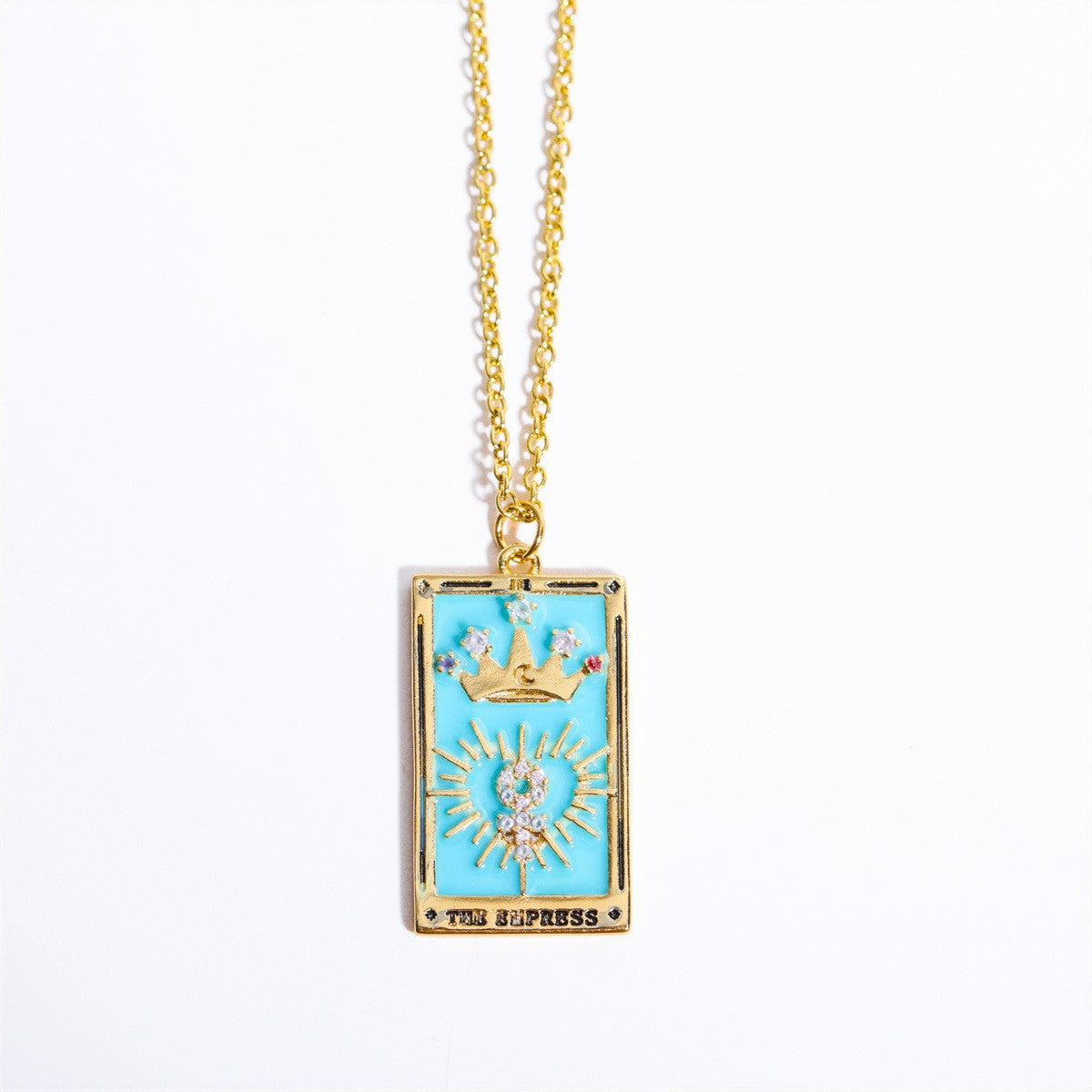 Athena Gilded Tarot Charm Necklace - Empress [YEEN8OWY]
