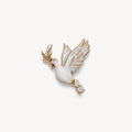 Transparent Locket Pendant Necklace - Peace Dove (Charm Only) [W4Q2R6F6]