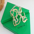 Rhinestone Vine Twisted Bangle Bracelet - Gold [KDZIHZON]