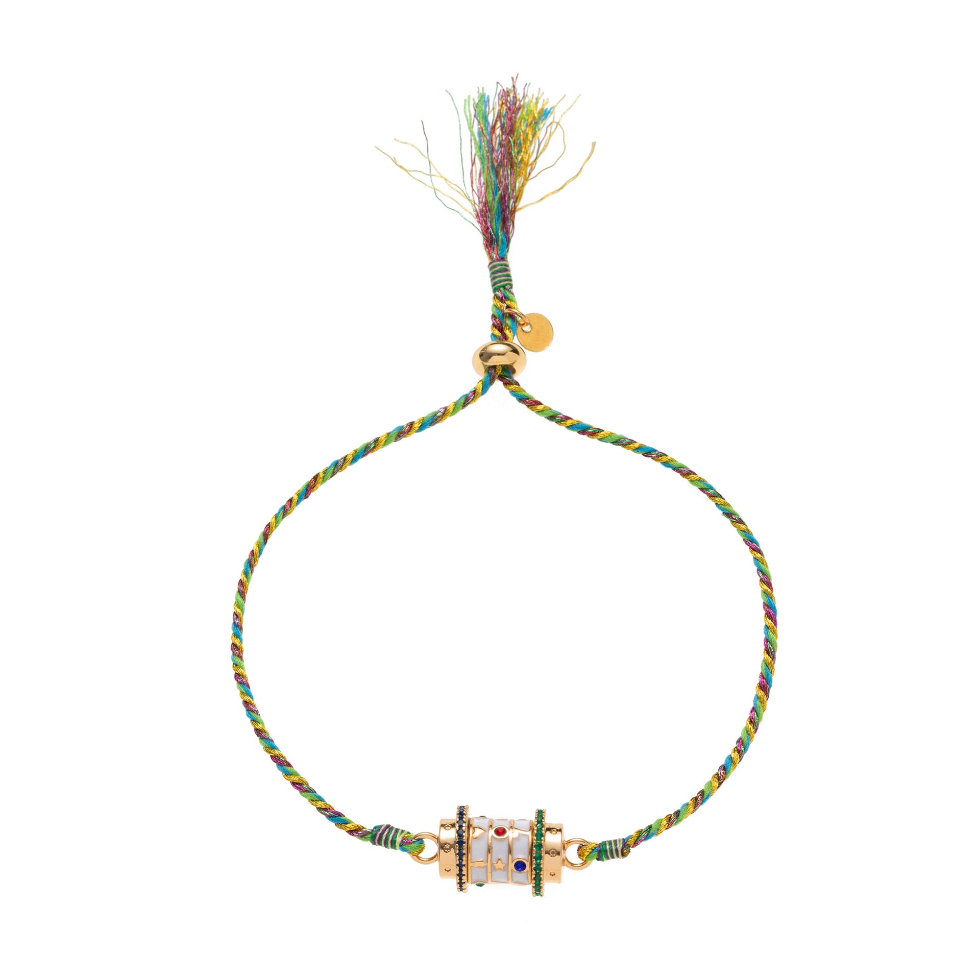Elouise Gilded Tarot Pendants - White Bracelet [2D9TCD4D]