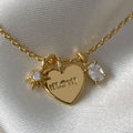 Heart Pendant Necklace - 'Mom' Heart Necklace [LB8LZA0R]