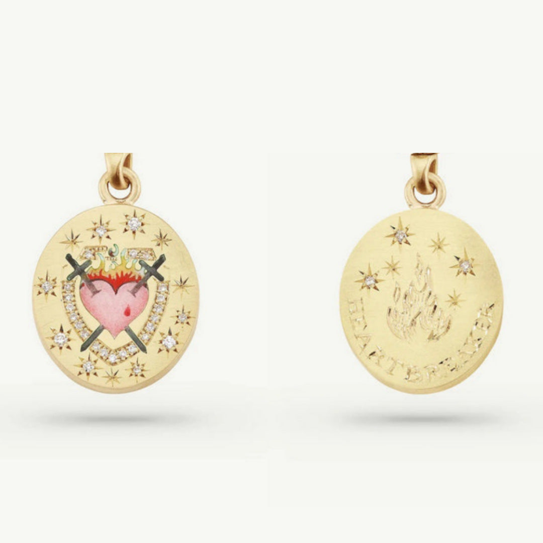 Vintage Inspired Tarot Pendant Necklace - The Charmer (Double-sided No Buckle) [U9FZ48FI]