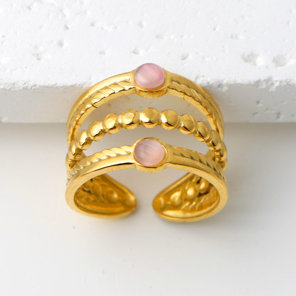 Thais Gold Statement Open Ring - Gold (Style 17) [XF5JAGI4]