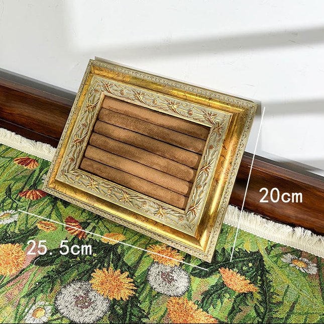 Aria Velvet Ring Display Tray - Ring Tray Brown Velvet [DRW5W1Y0]