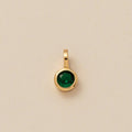 Gisselle Dainty Birthstone Necklace - Round May Pendant [7HPDZ9V3]