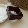 Textured Metal Bangle Bracelet - Square [13PE3OMP]