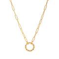Adjustable Paperclip Chain Necklace - Style 6 Open Necklace [6UGKF0KN]