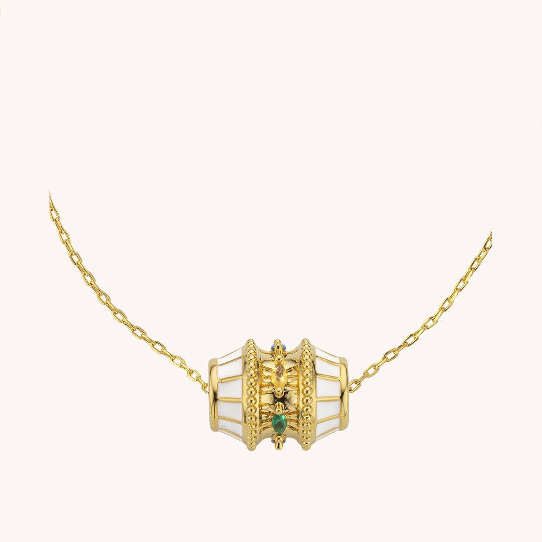 Twisted Chain Link Necklace - White O-Chain [N17ASQ15]