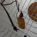 Remmi Abstract Resin Necklace - Small Brown Necklace [WAFN0DH3]