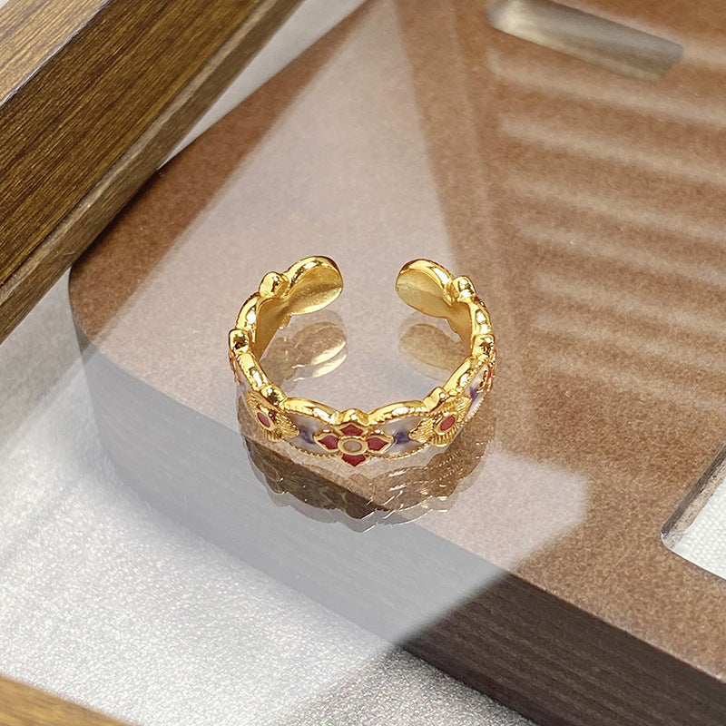 Janell Colorful Enamel Open Ring - Style 21 [LP440EI2]